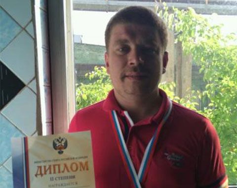 Глухой спортсмен из Волгограда награжден дипломом минспорта России