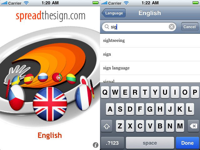 В продажу вышли приложения онлайн словаря Spread Signs для смартфонов на платформах Android и iPhone.