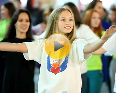 «Ангелы Надежды» приняли участие во флешмобе на Курском вокзале Москвы