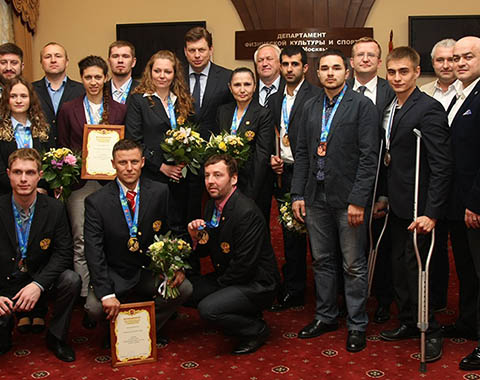 В Москомспорте прошла церемония награждения победителей и призеров XVIII зимних Сурдлимпийских игр 2015 года
